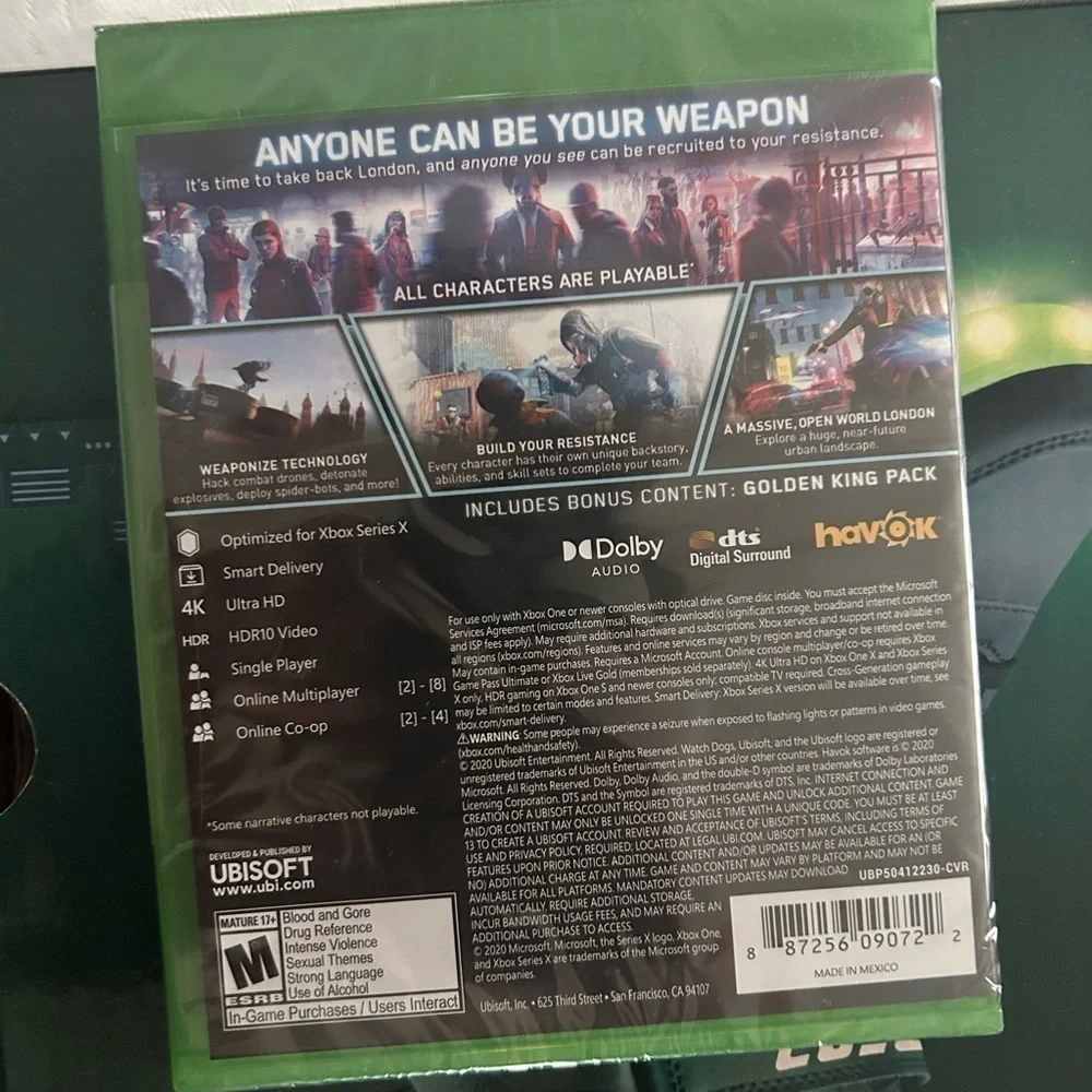 X box Watch dogs legion video game